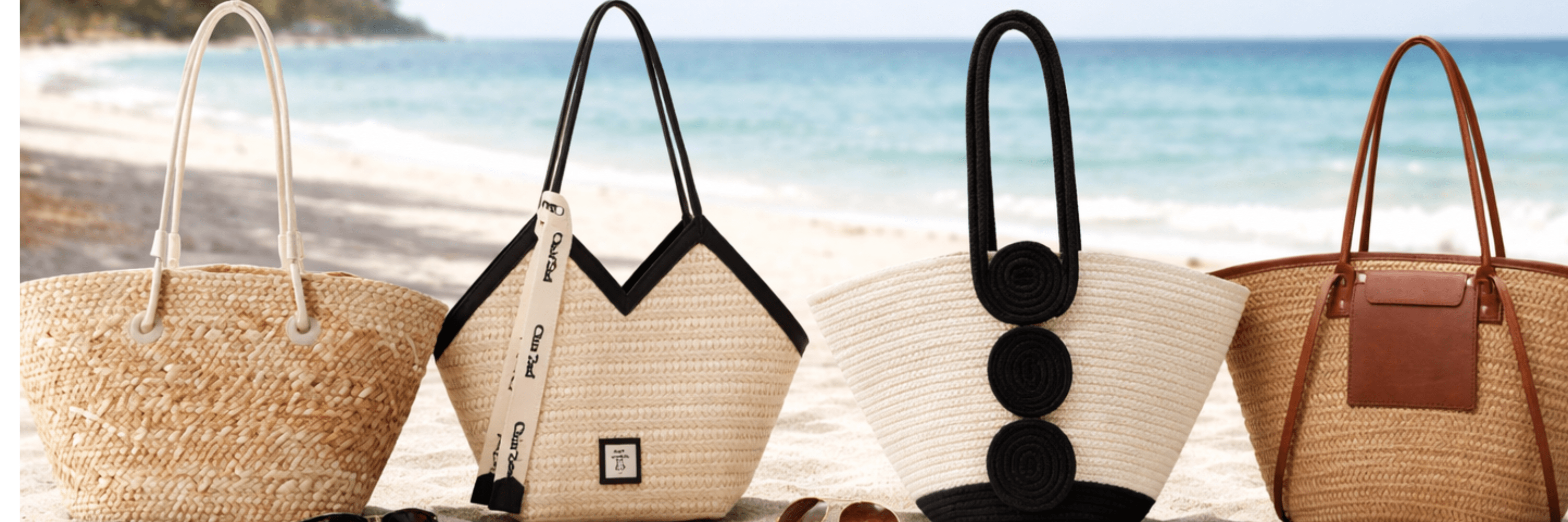 Women's summer bags including woven totes and resort bags