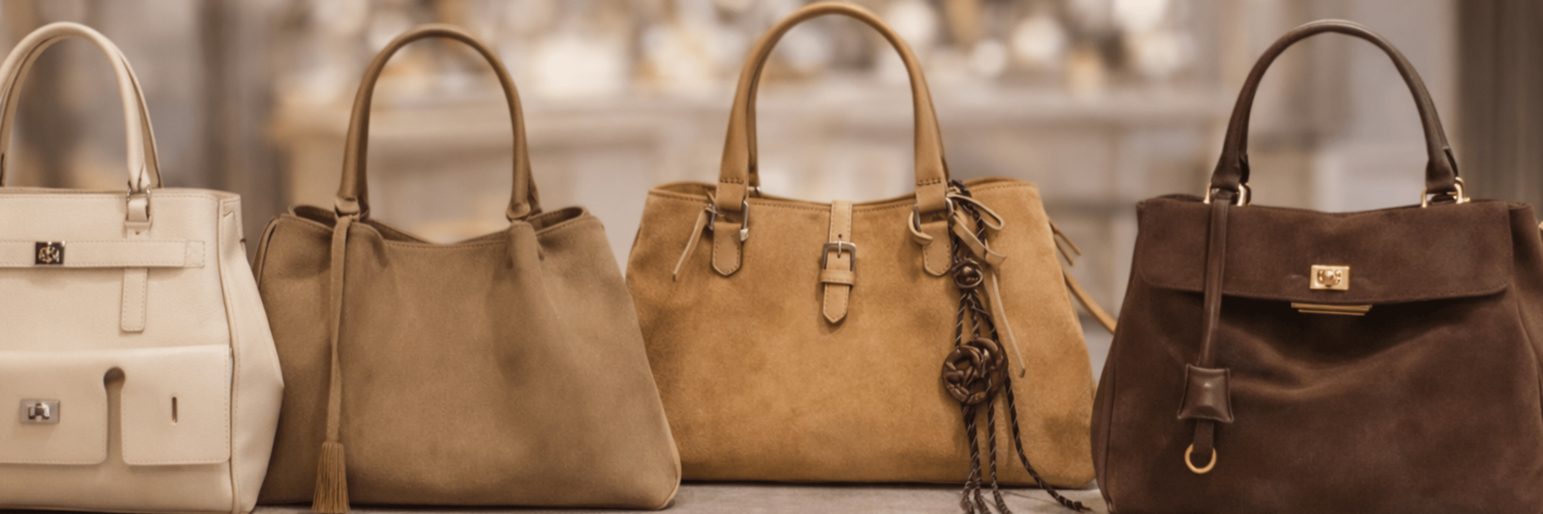 Women's leather tote bags in classic neutral colors