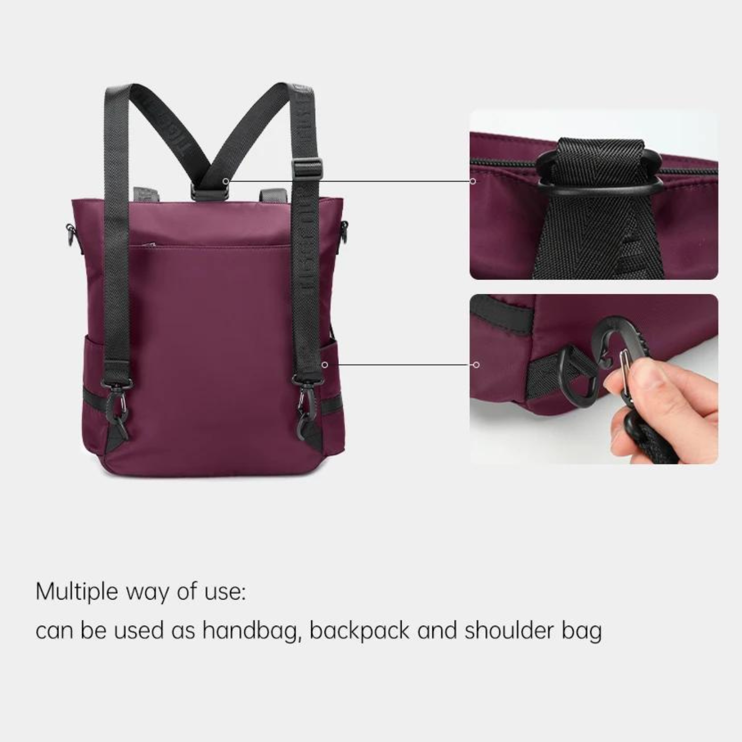 Multifunktionale, wandelbare Schultertasche