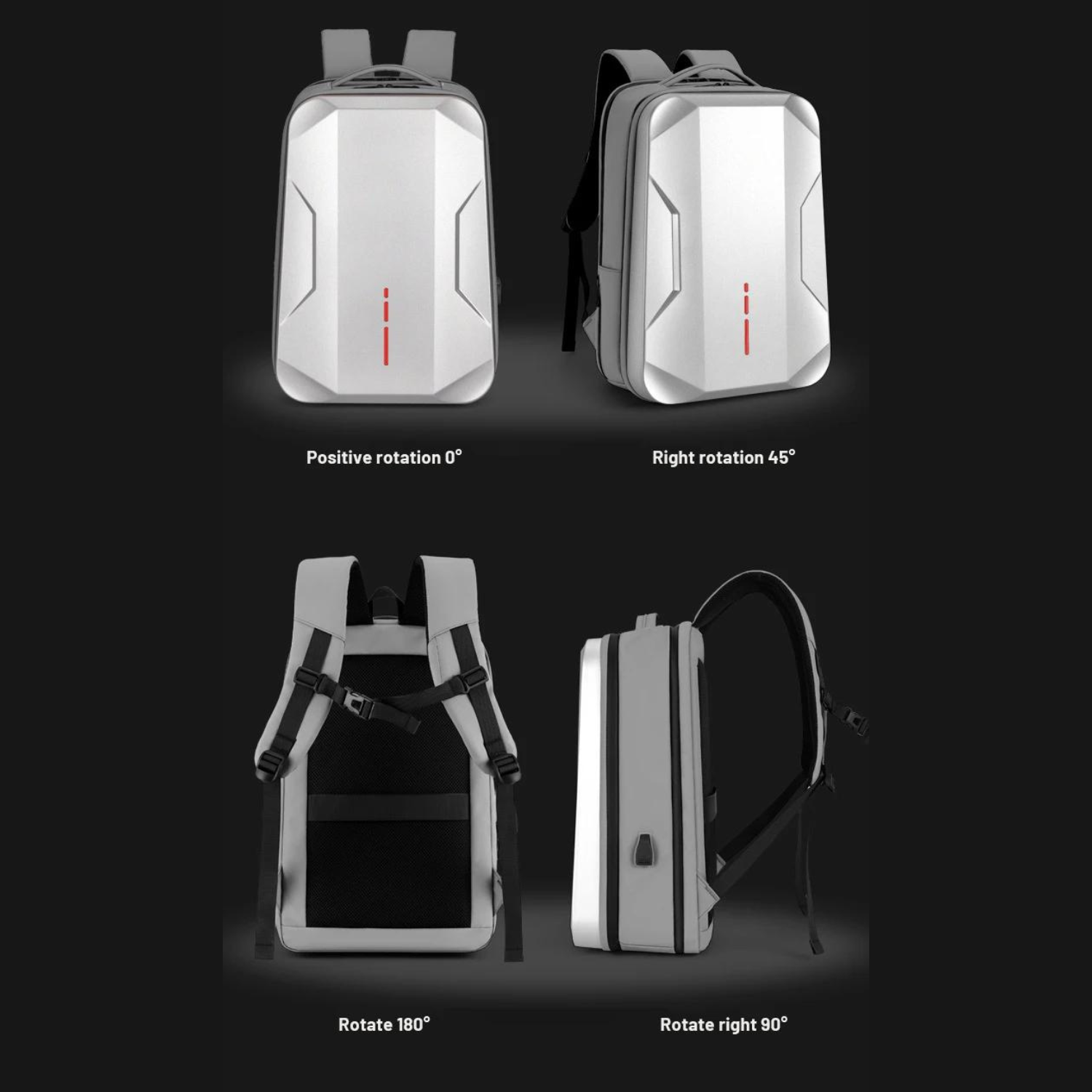 Moderner 17,3-Zoll-Hartschalen-Laptop-Rucksack für Business und eSport