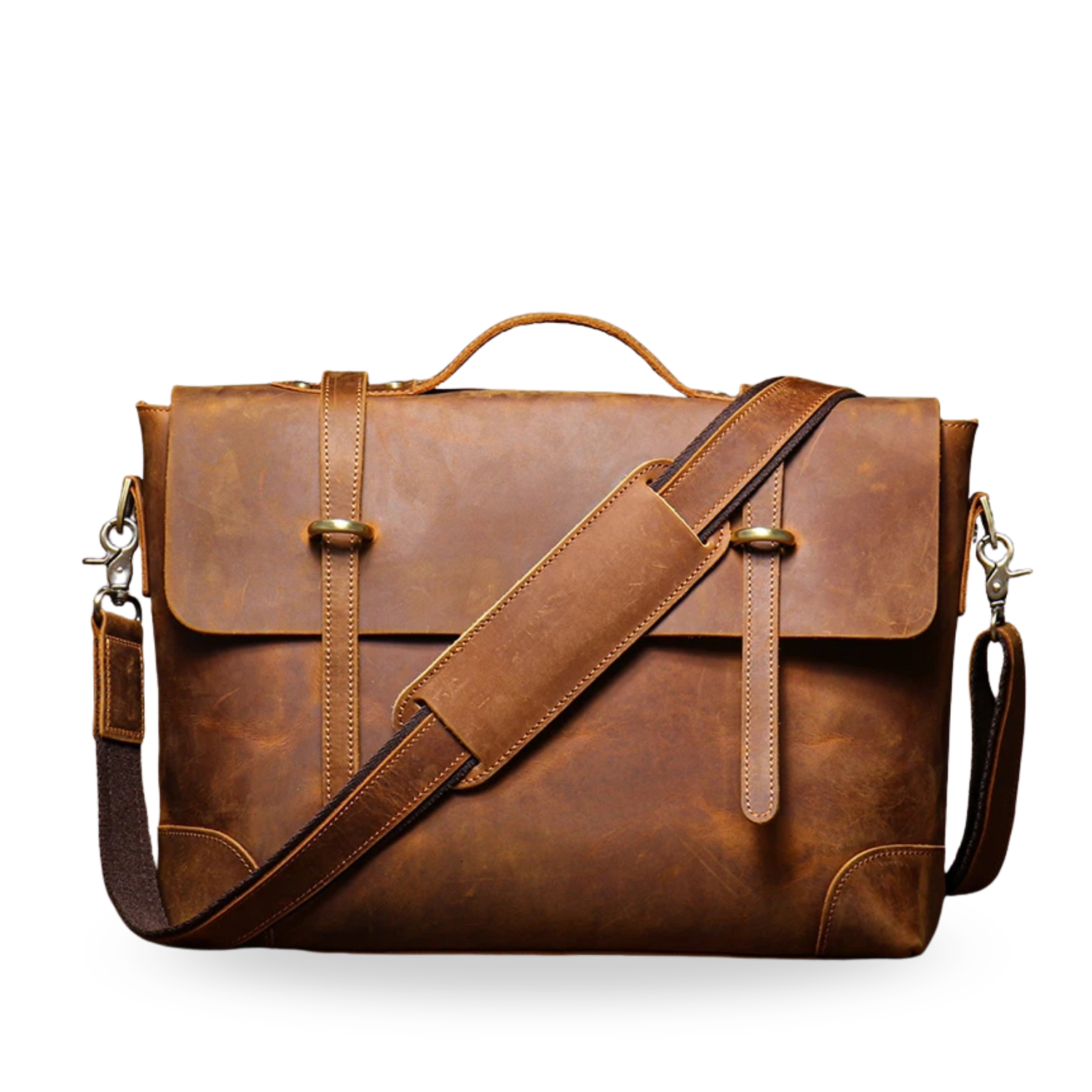 Vintage Genuine Leather Briefcase for Men – Classic Business Bag