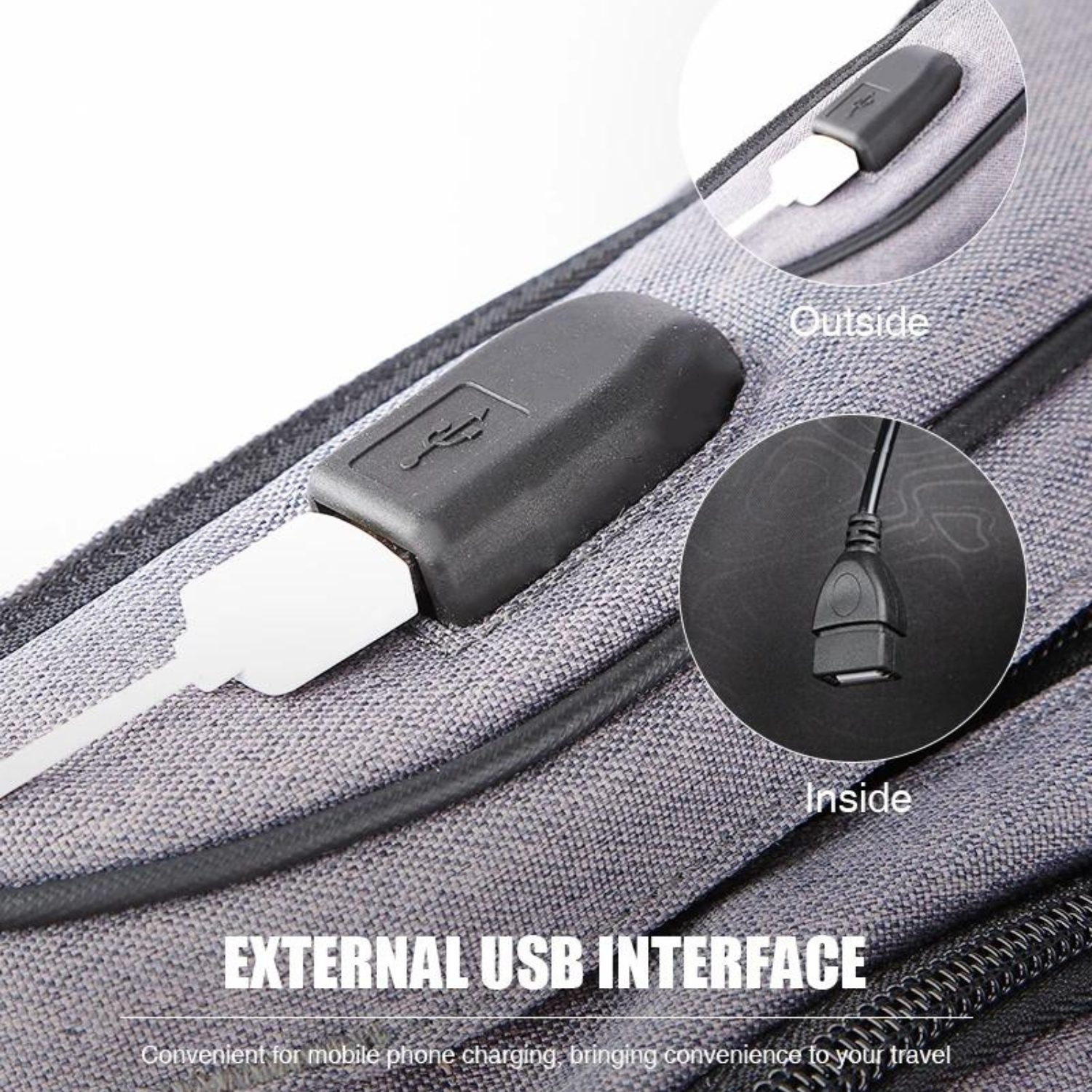Technisch versierter Sling-Rucksack mit USB-Anschluss