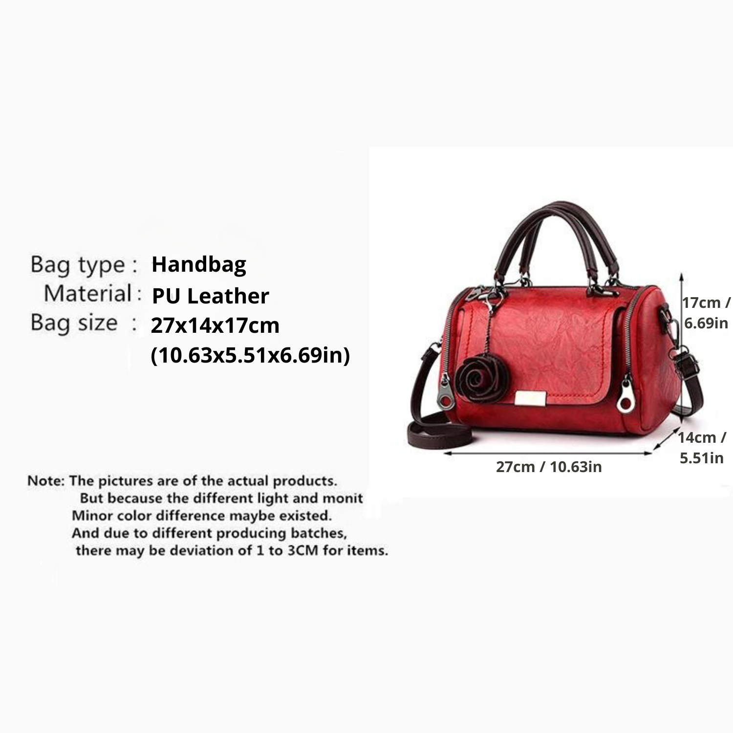 Schicke florale Eleganz – Fashion Boston Handtasche