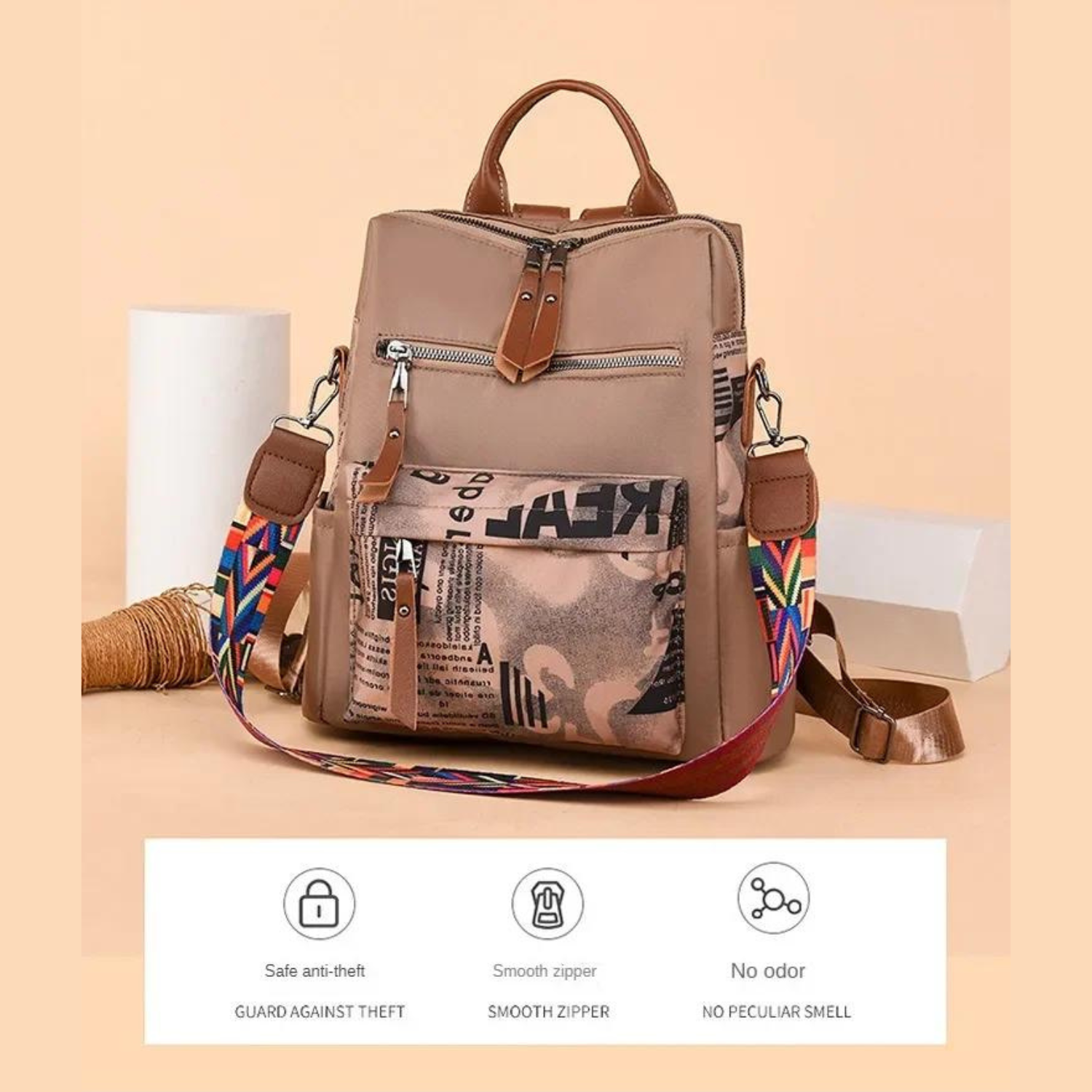2025 Urban Chic Patchwork Women's Backpack