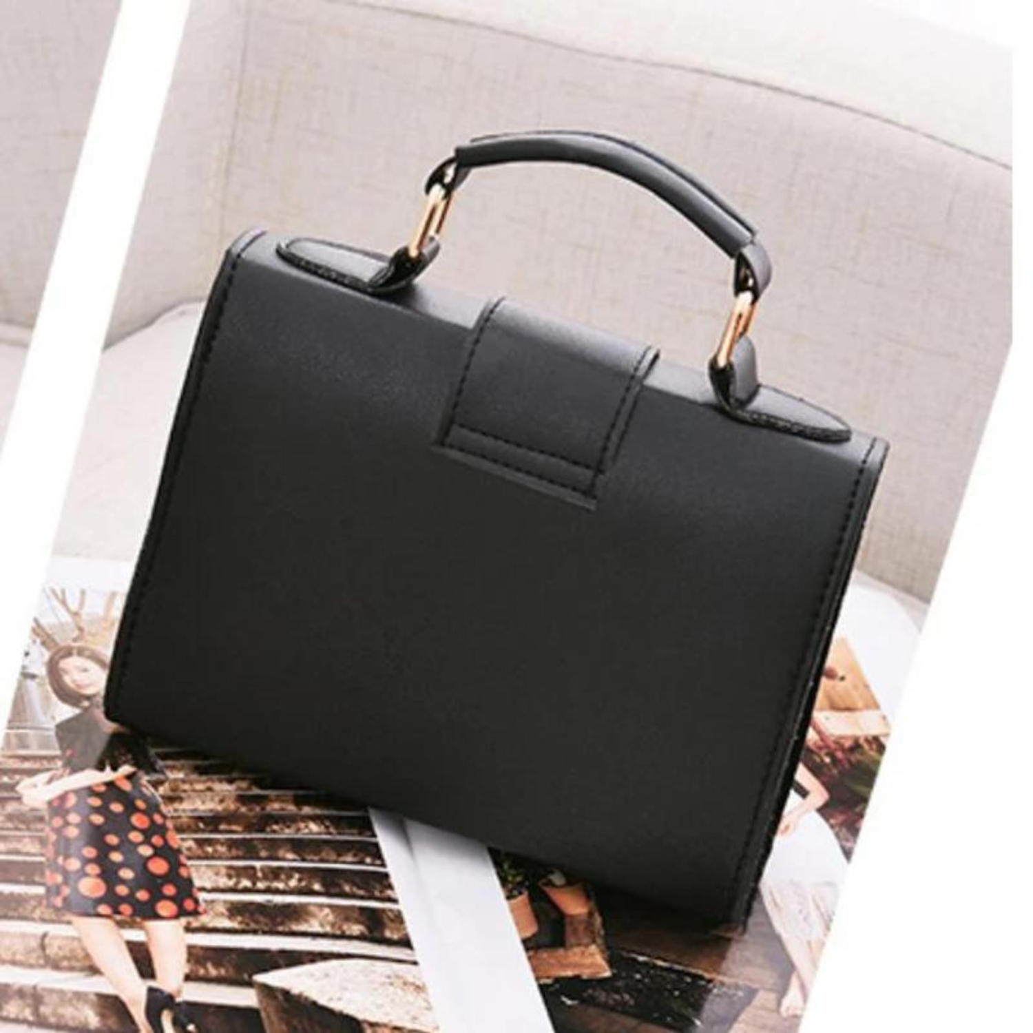 Sleek Minimalist Flap Crossbody/Shoulder Bag