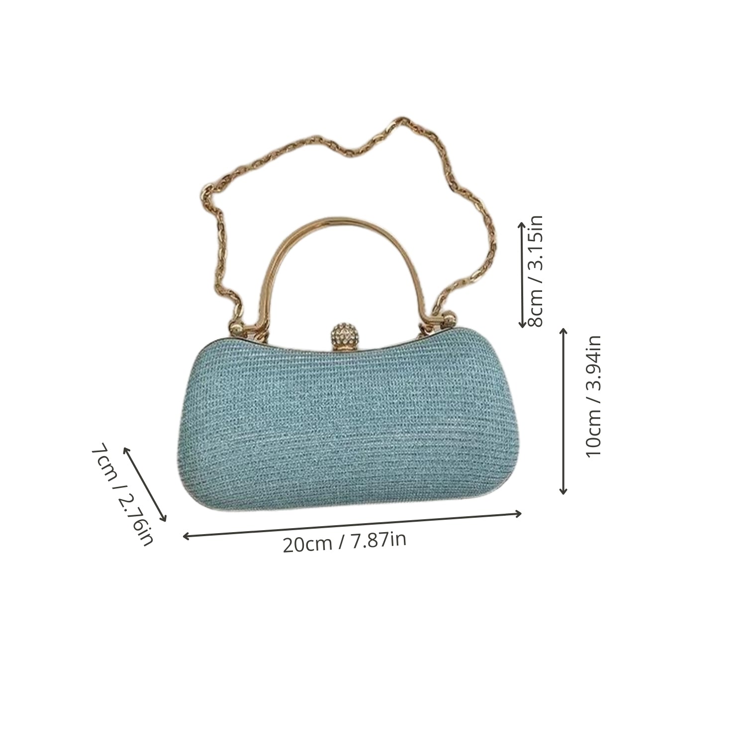 Glittering Heart-Shaped Evening Clutch