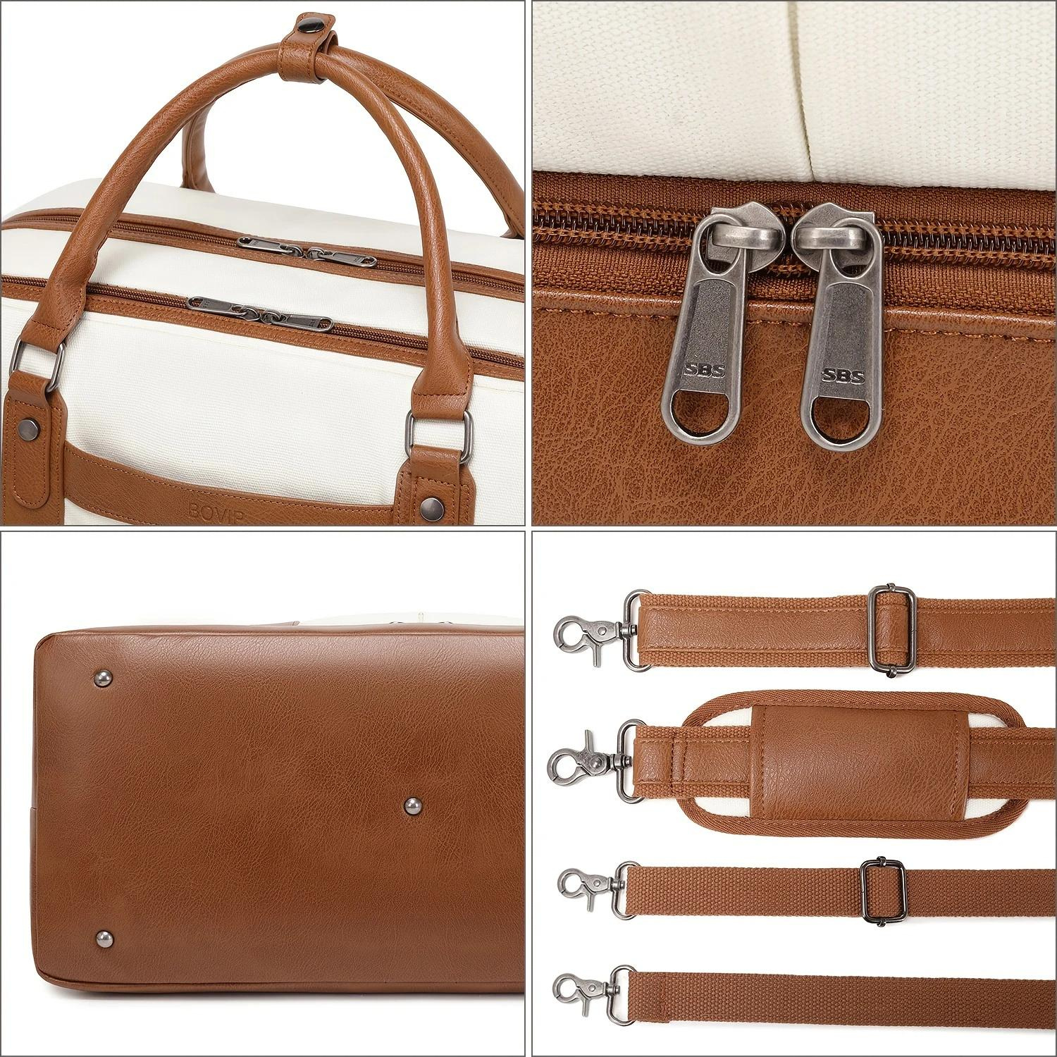 Jetsetter-Charme: Edler Canvas-Weekender mit Schuhfach