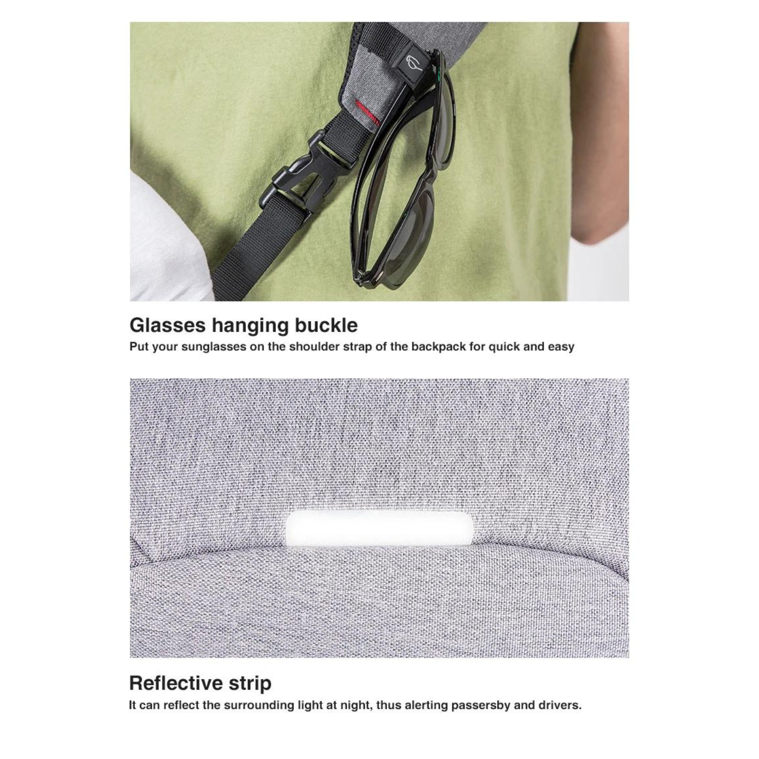 Technisch versierter Sling-Rucksack mit USB-Anschluss