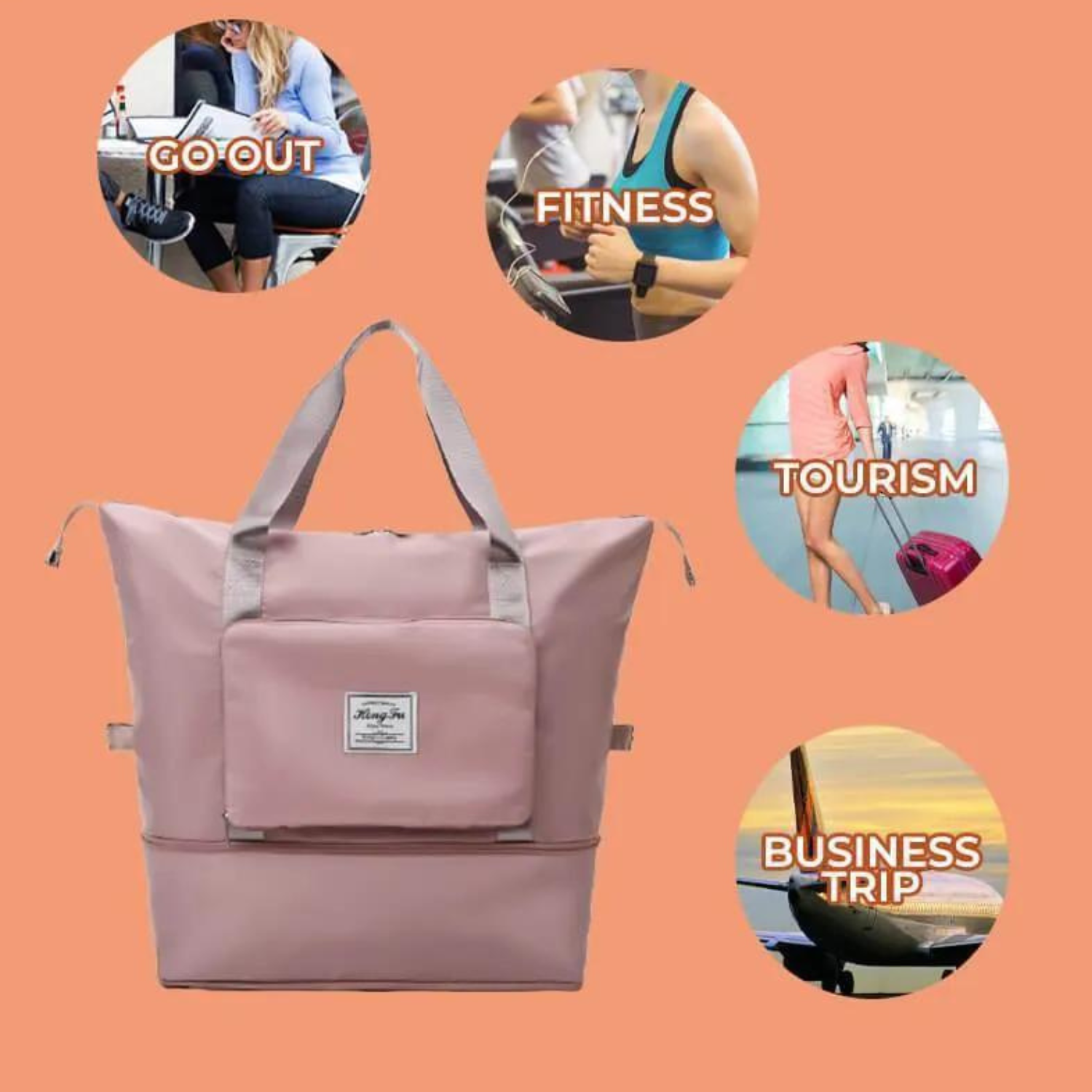 Sleek Sapphire: Mehrzweck-Reisetasche zum Zusammenklappen