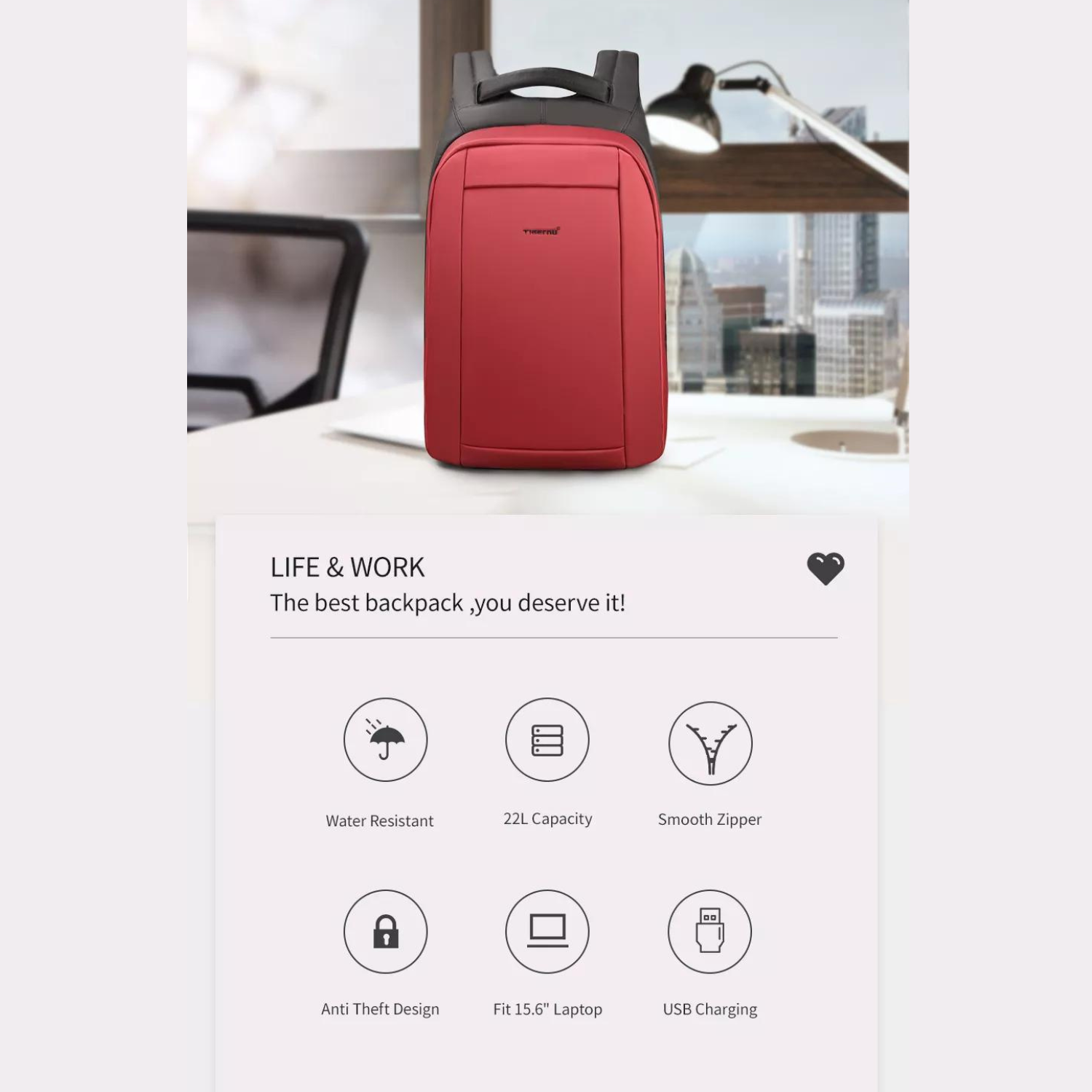 Robuster und vielseitiger Urban Commuter Rucksack