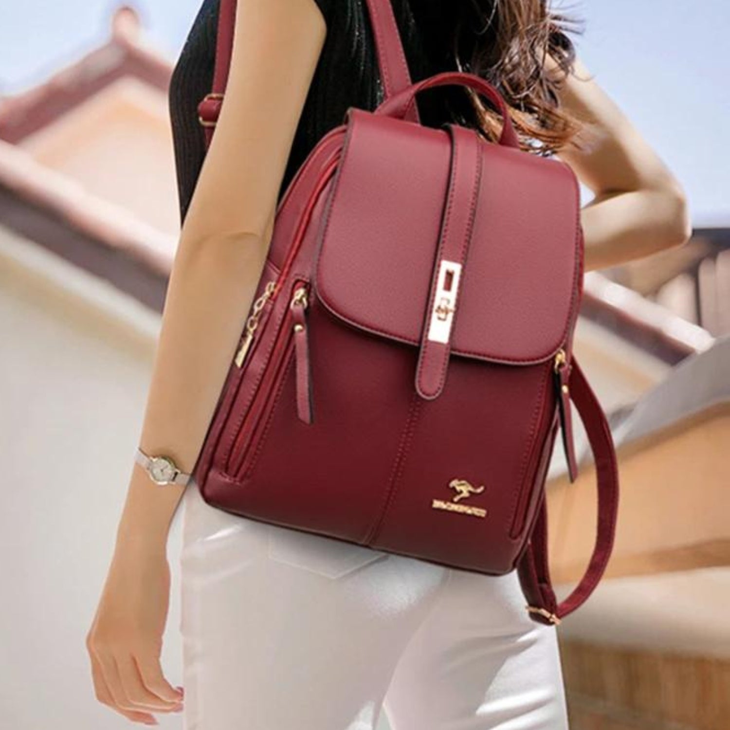 Luxurious Vintage Leather Backpack