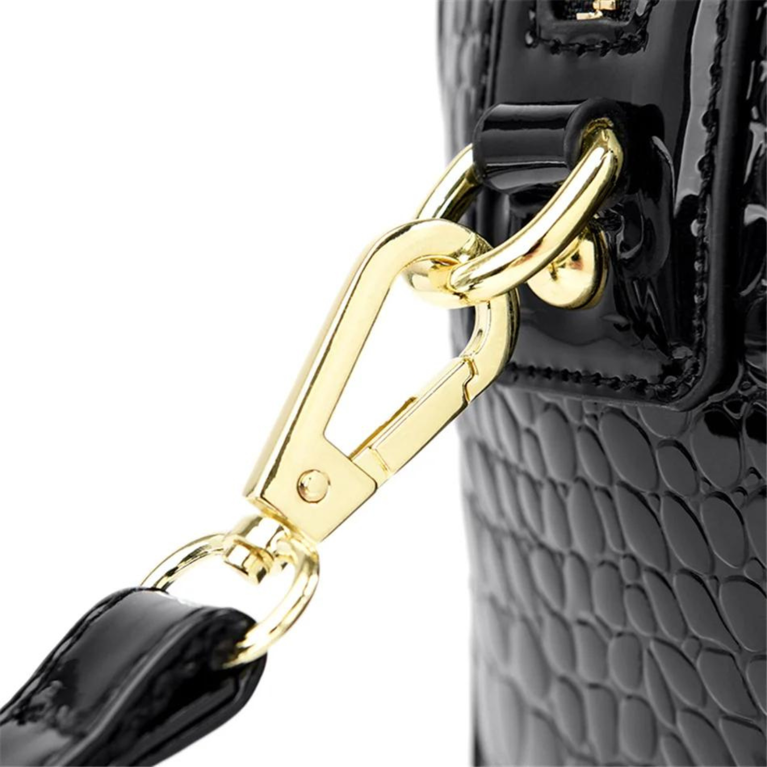 Vintage Luxe Handtasche mit Krokoprägung