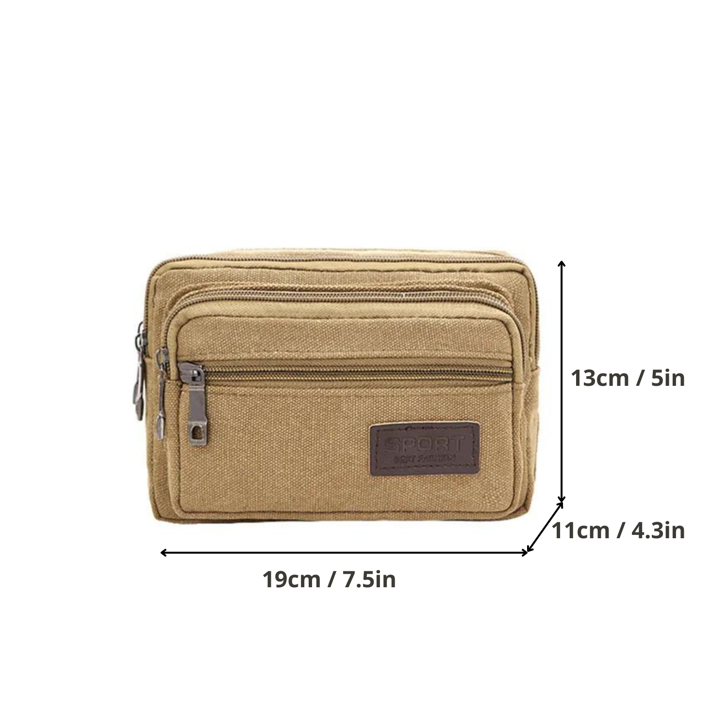 Robuste Gürteltasche aus Canvas mit mehreren Taschen