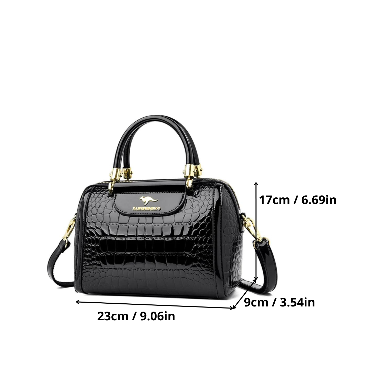 Vintage Luxe Croc-Embossed Handbag