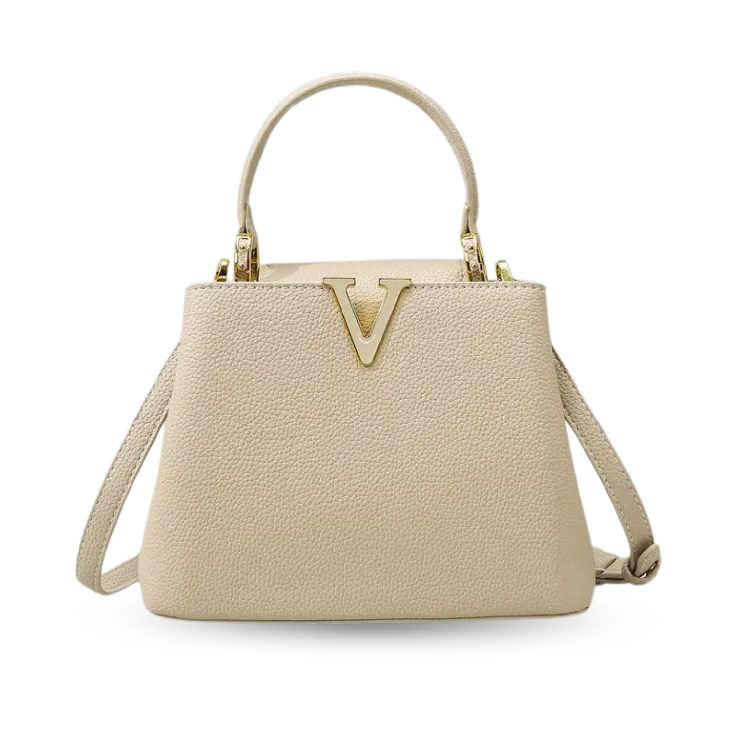 Luxury V-Logo Handbag – Elegant Small Tote Bag For Women