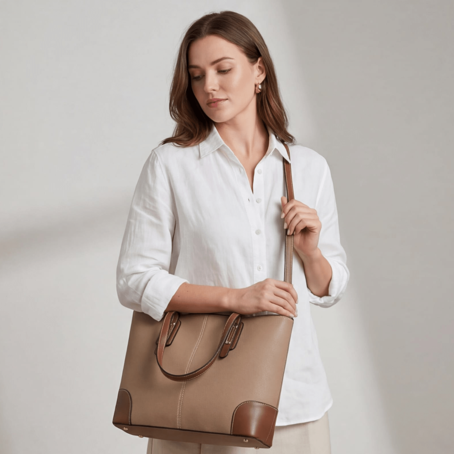 Layla Business Tote - Structured Leather Shopper