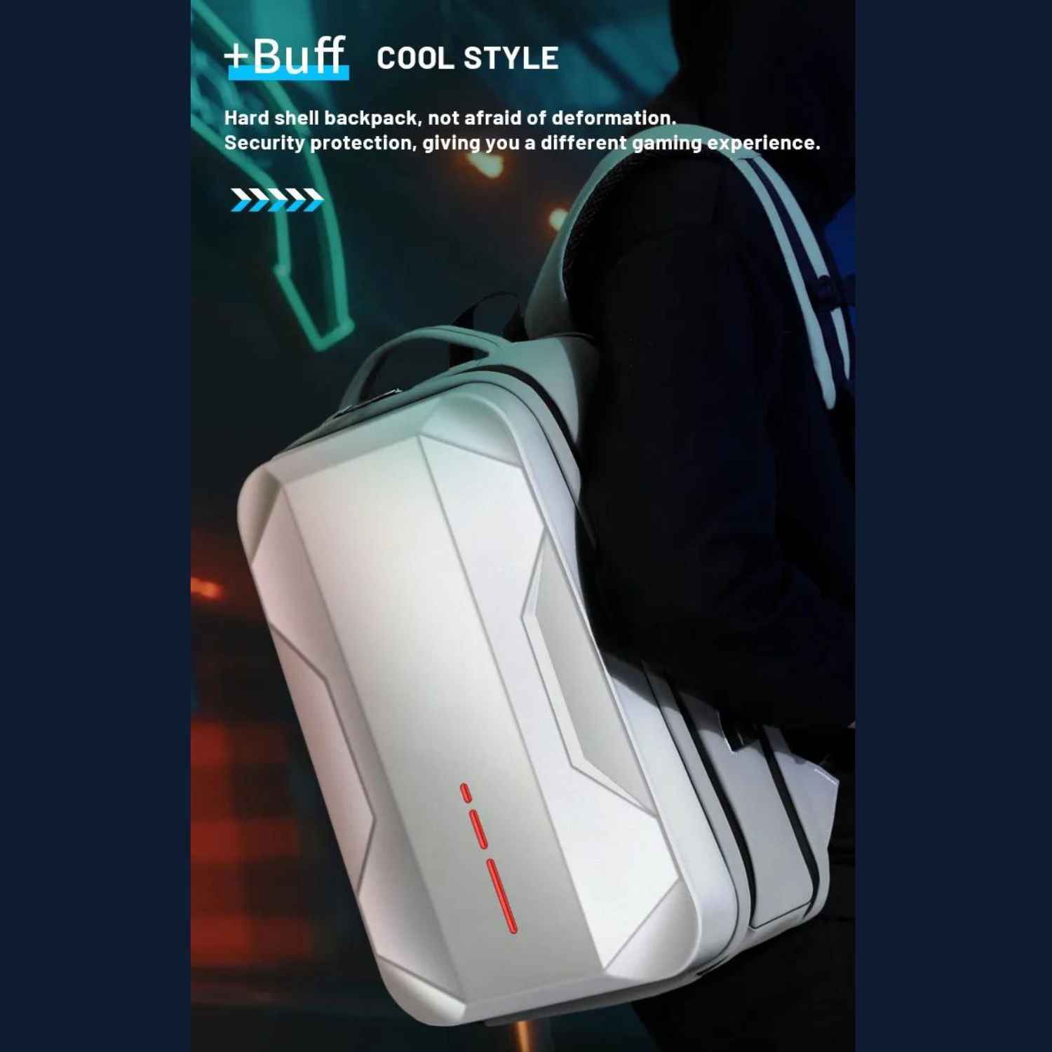 Moderner 17,3-Zoll-Hartschalen-Laptop-Rucksack für Business und eSport