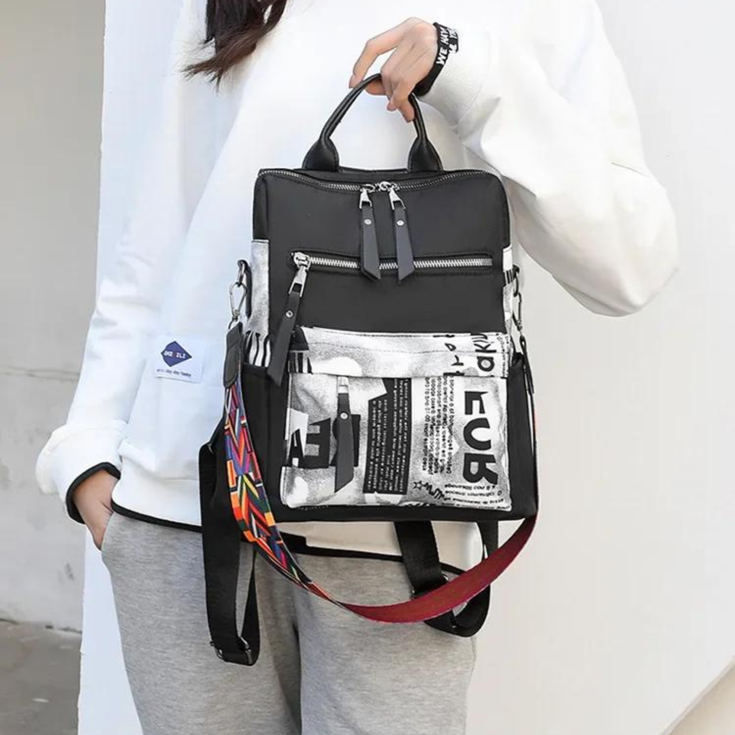 2025 Urban Chic Patchwork Women's Backpack