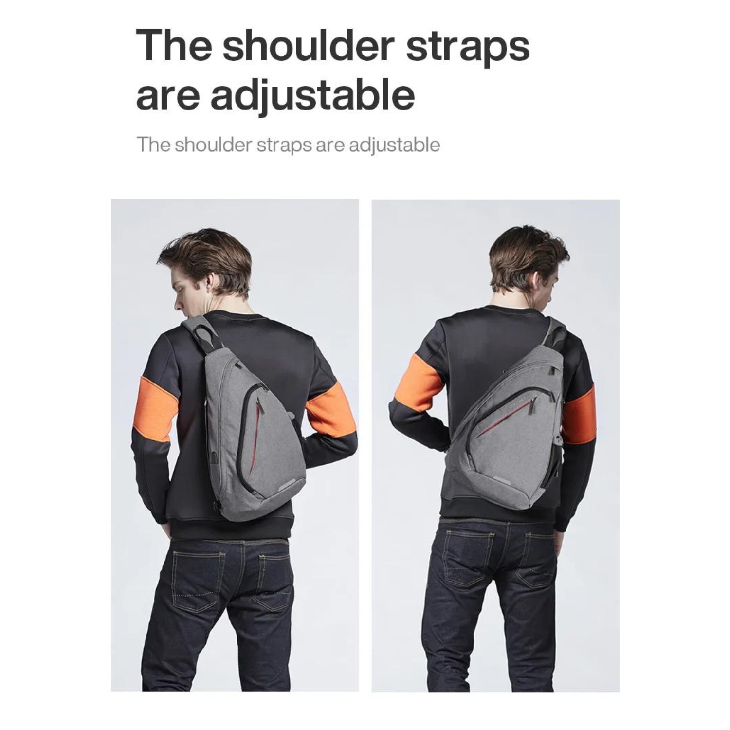 Technisch versierter Sling-Rucksack mit USB-Anschluss