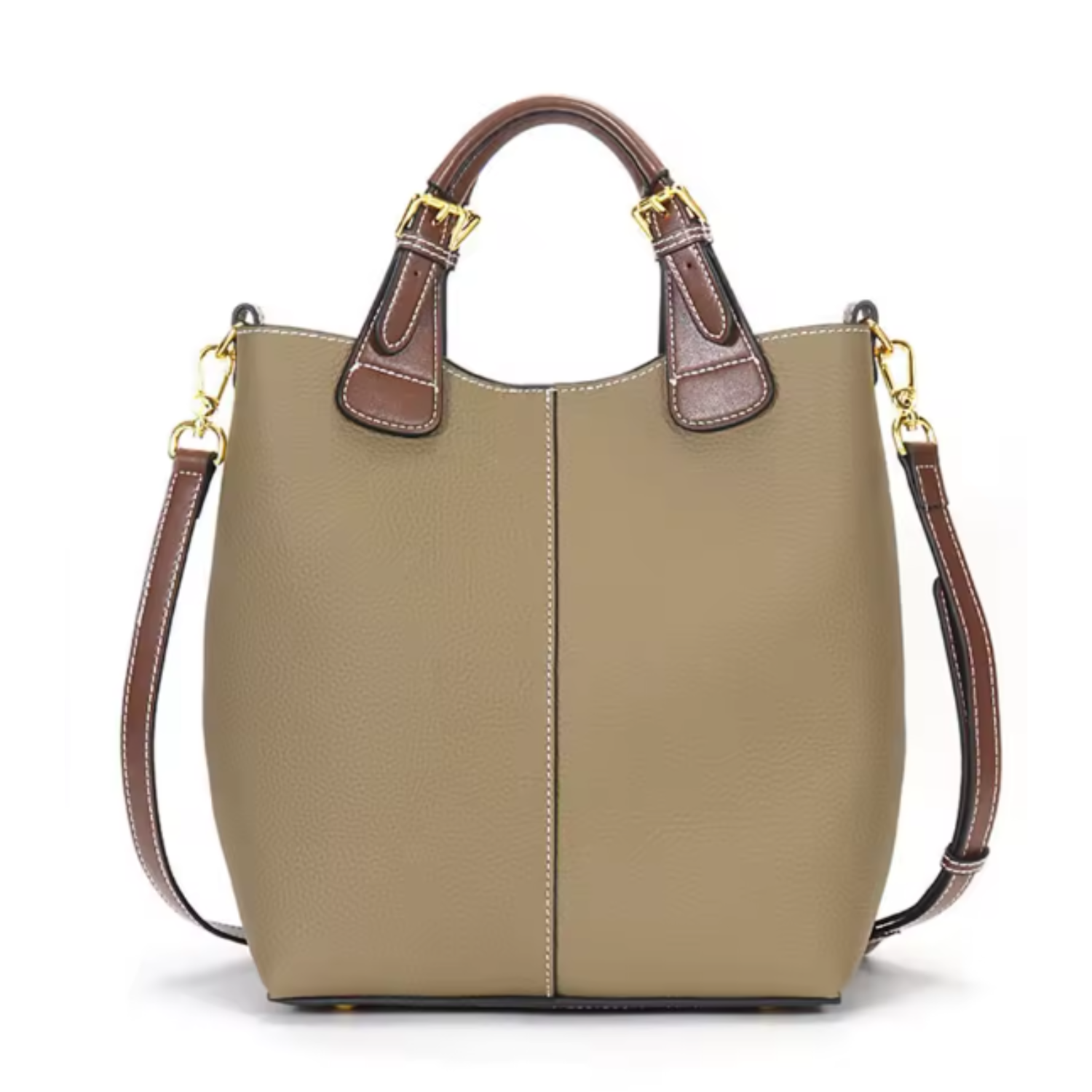 Large Capacity Elegant Crossbody Genuine Leather Tote