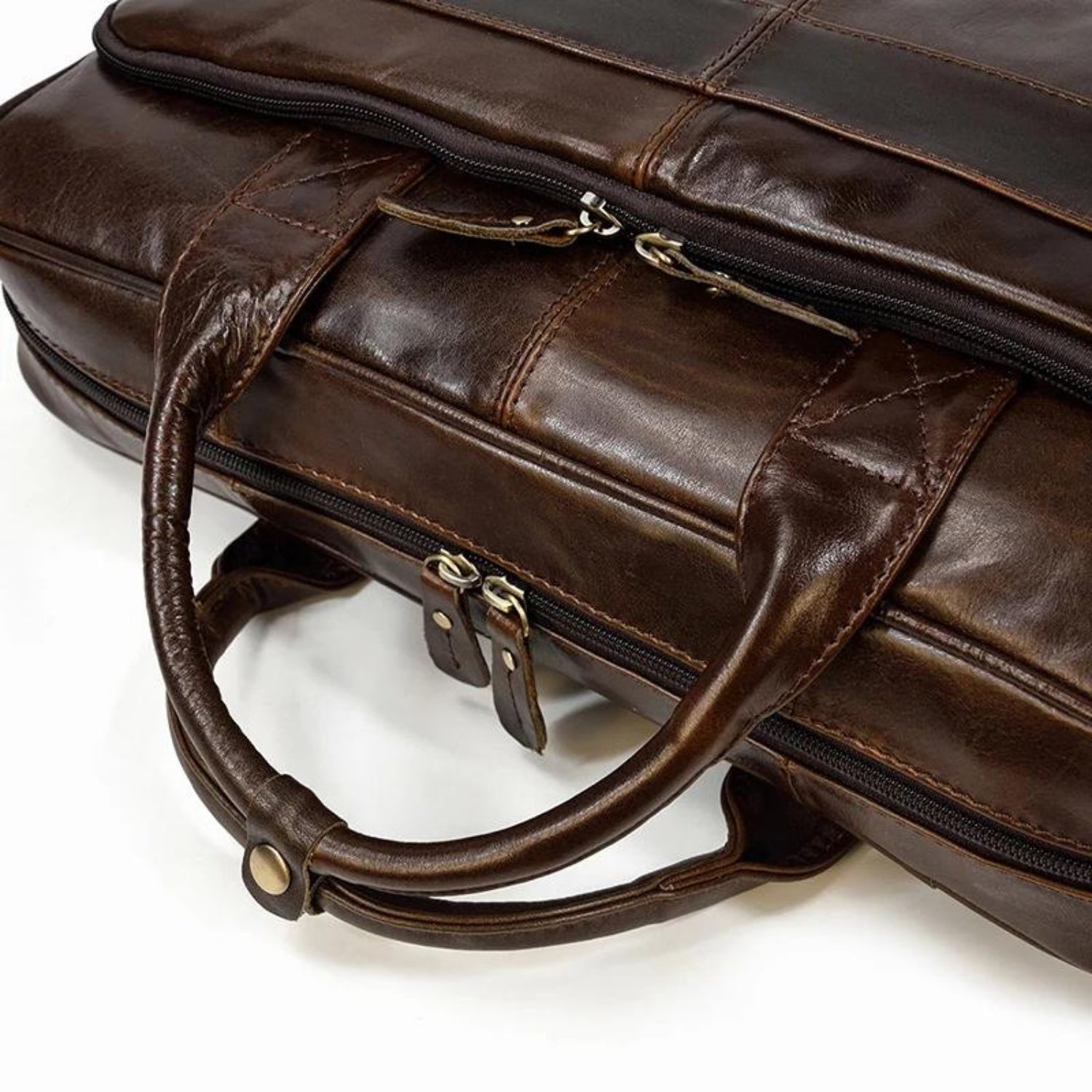 Klassische Laptop-Aktentasche aus Leder – professionell und vielseitig
