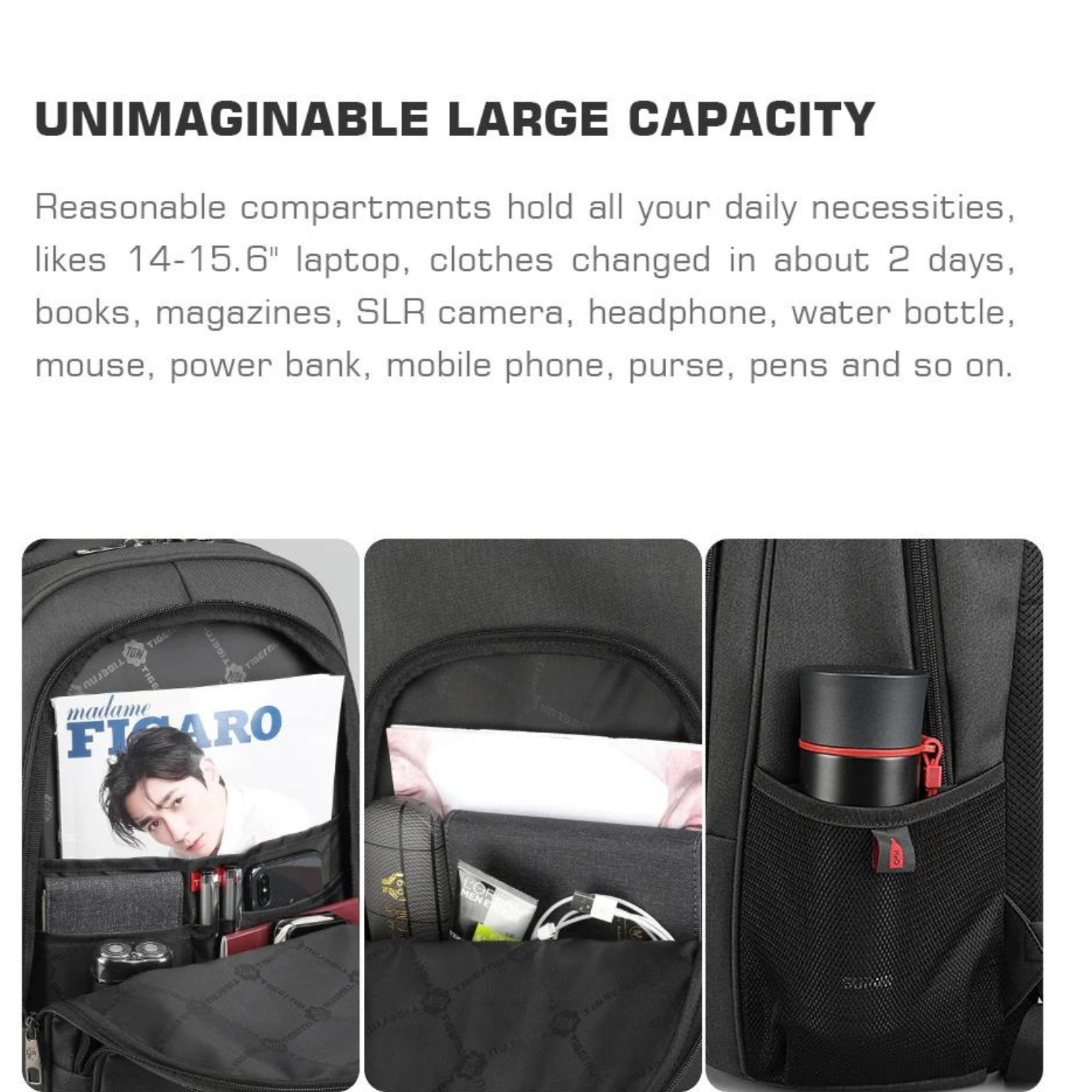Diebstahlsicherer Laptop-Rucksack mit großer Kapazität – Sichere und langlebige Reisetasche