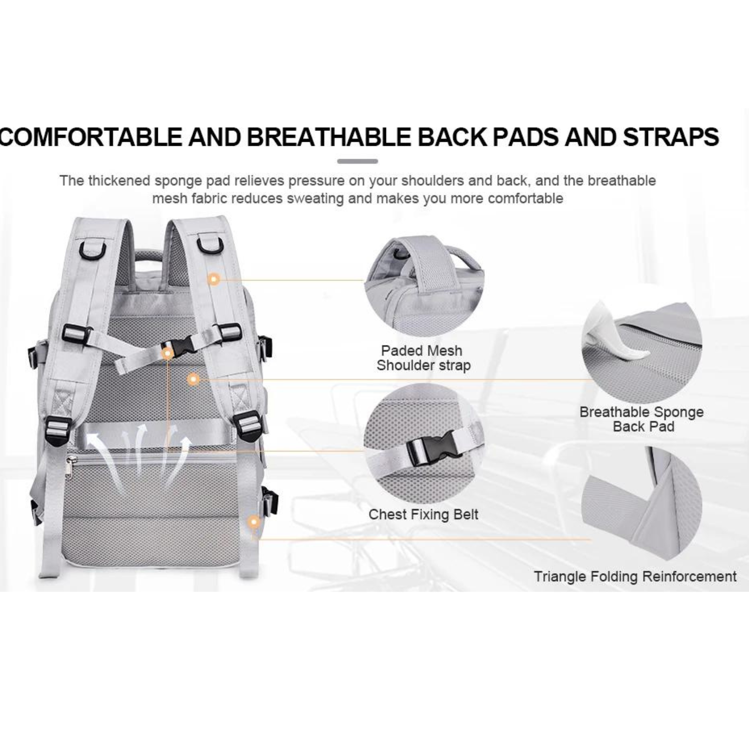 Eleganter Business-Reiserucksack mit USB-Anschluss