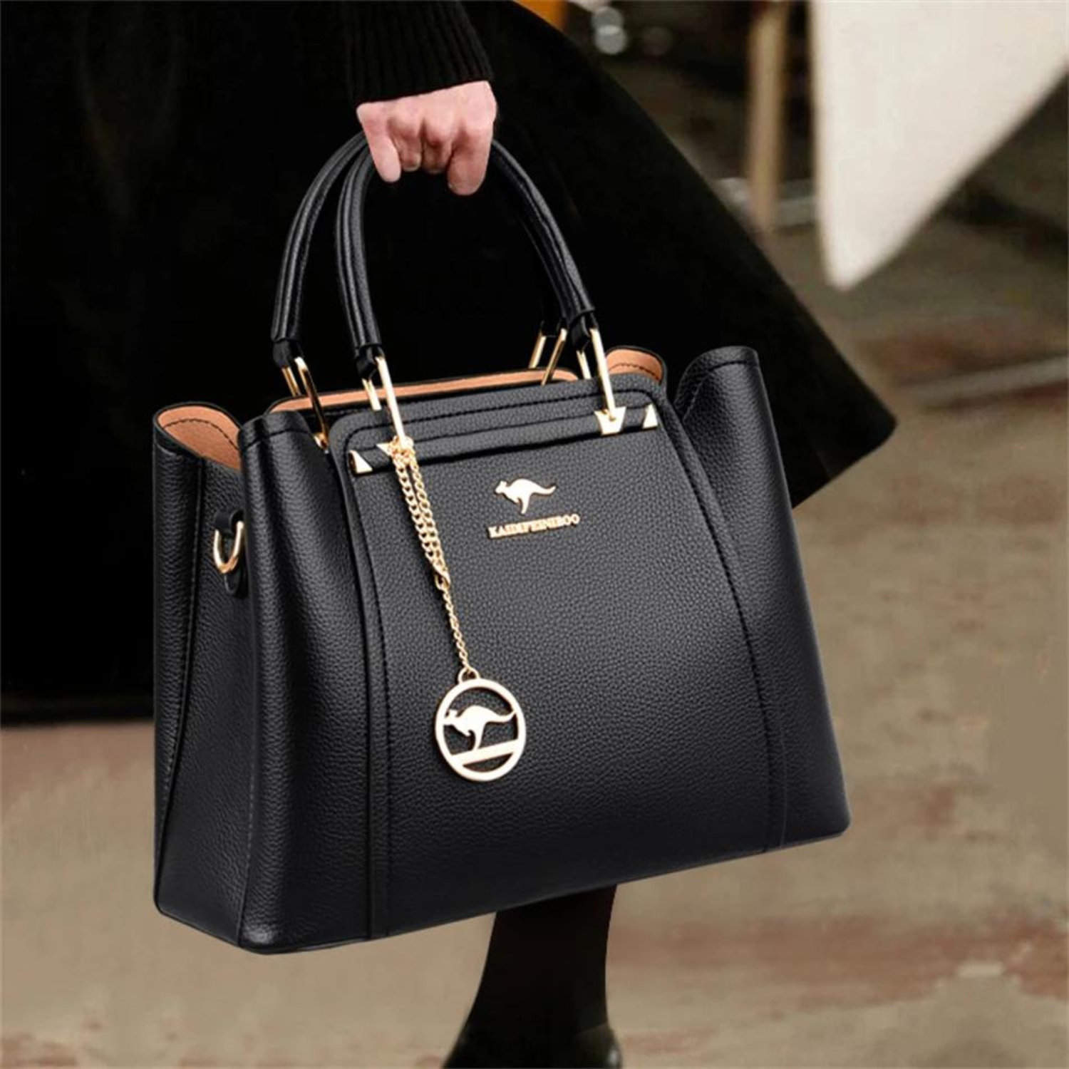 Strukturierte Eleganz Designer-Tragetasche