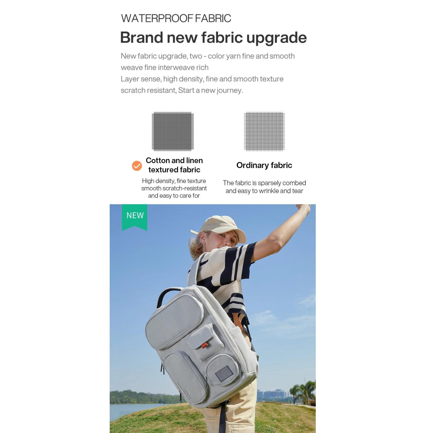 Reiserucksack mit mehreren Fächern – wasserdichte 18-Zoll-Laptoptasche
