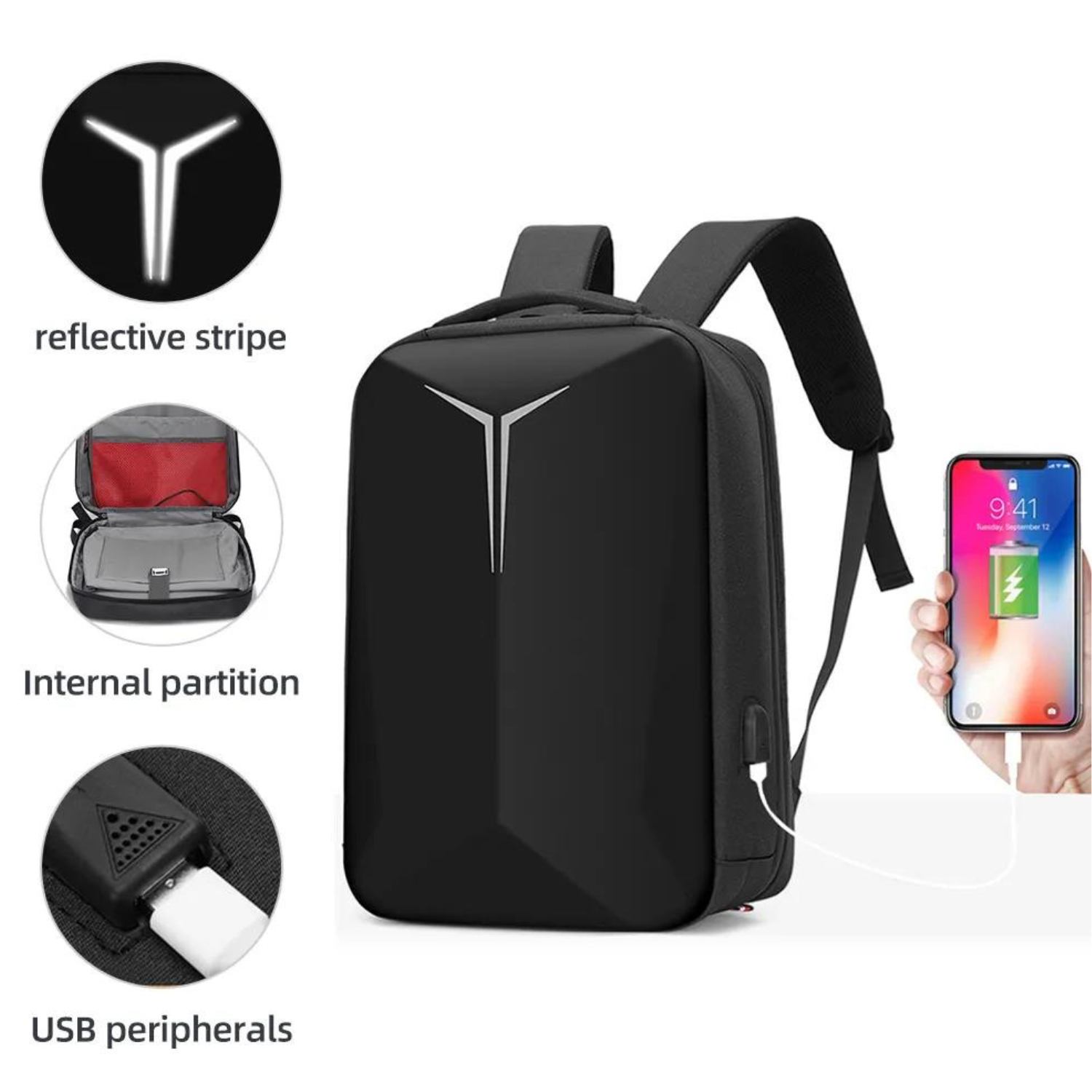 TechSavvy Commuter: 15,6-Zoll-Laptop-Rucksack mit USB-Ladeanschluss