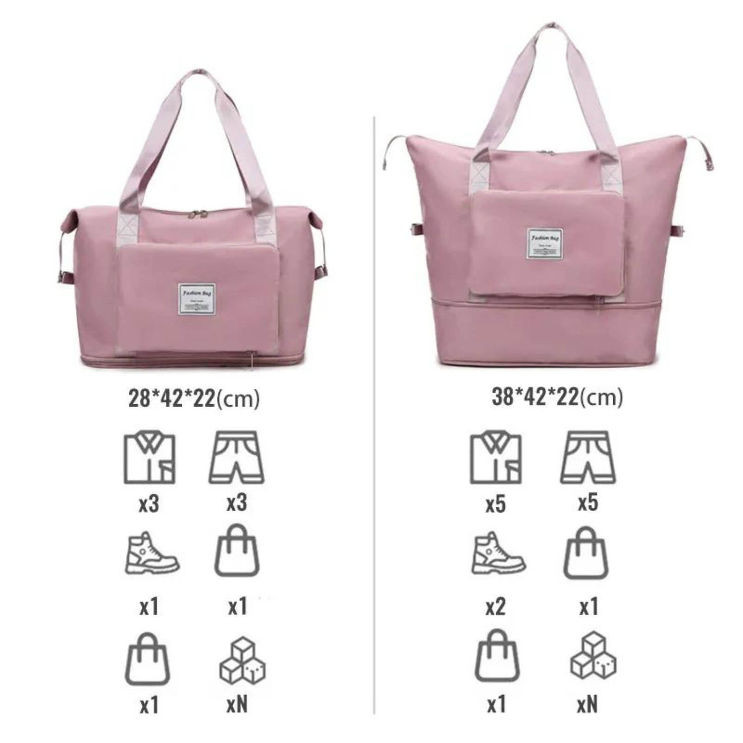 Sleek Sapphire: Mehrzweck-Reisetasche zum Zusammenklappen