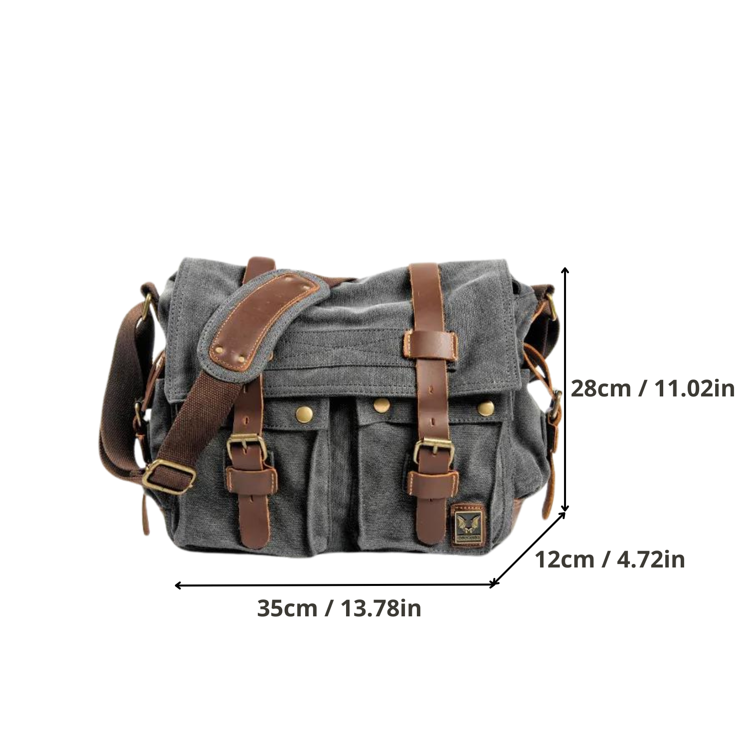 Vintage Canvas Leder Messenger Bag