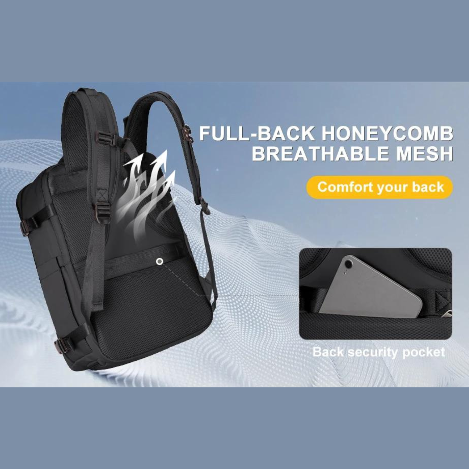 Von Fluggesellschaften zugelassener Wanderrucksack – Wasserdichter Laptop-Reiserucksack