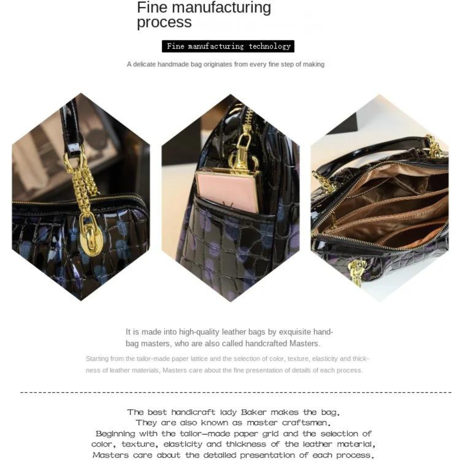 Schicke Tote Bag aus Leder mit Kroko-Effekt in Stilblau