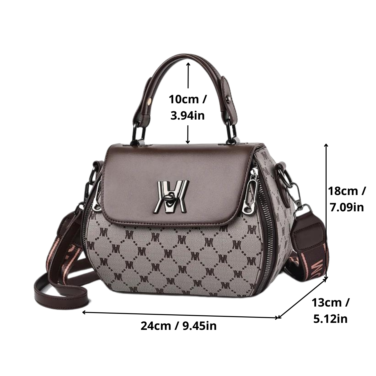Elegant Monogram Shoulder Bag
