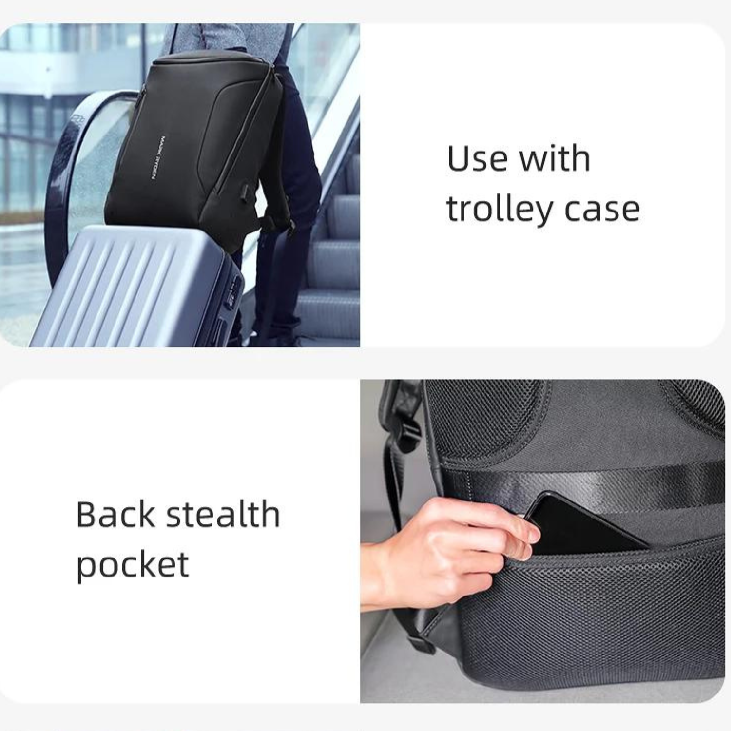 Durchdachter 17-Zoll-Laptop-Rucksack für Berufspendler