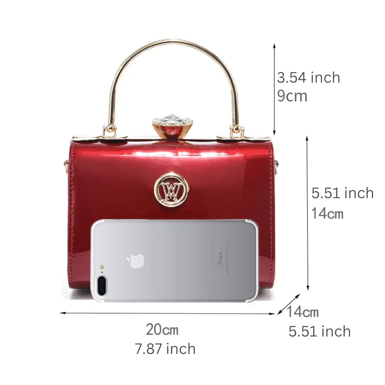 Elegante kleine quadratische Handtasche aus hellem Leder - Hochwertige Damen-Umhängetasche