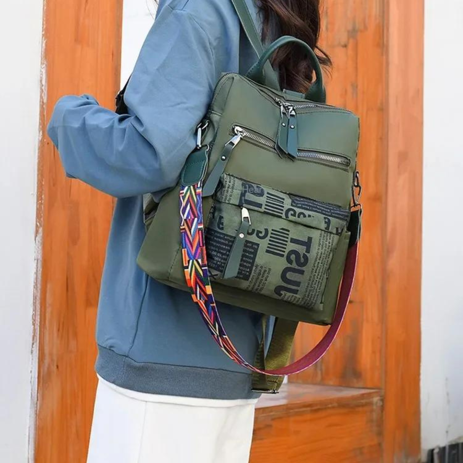 2025 Urban Chic Patchwork Women's Backpack