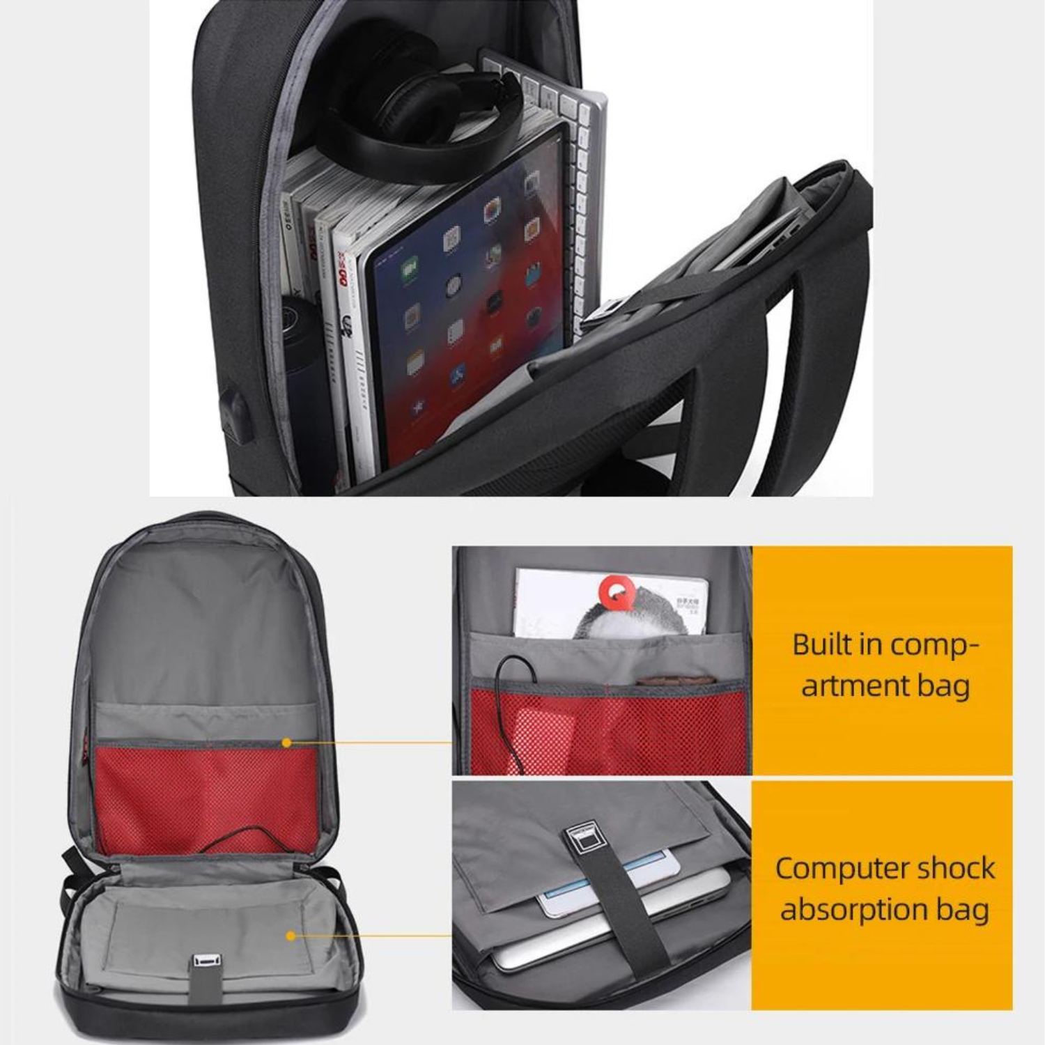 TechSavvy Commuter: 15,6-Zoll-Laptop-Rucksack mit USB-Ladeanschluss