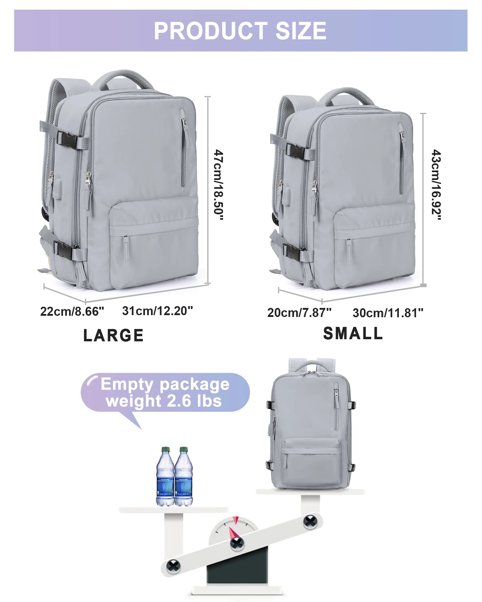 Eleganter Business-Reiserucksack mit USB-Anschluss