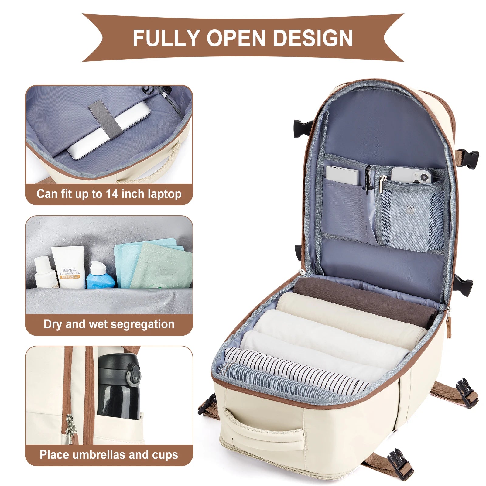 Reiseoptimierter Handgepäck-Rucksack für Ryanair & EasyJet