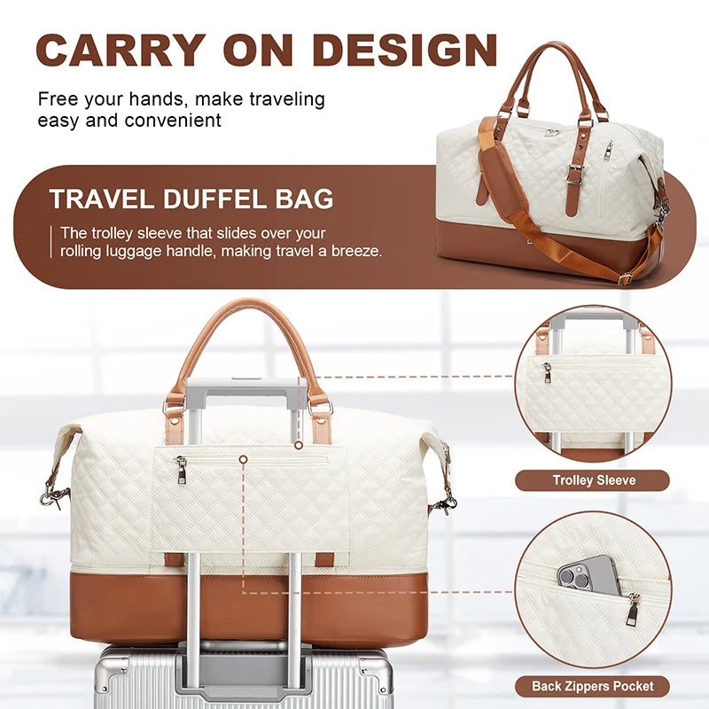 Weekender-Tasche mit großem Fassungsvermögen für Damen