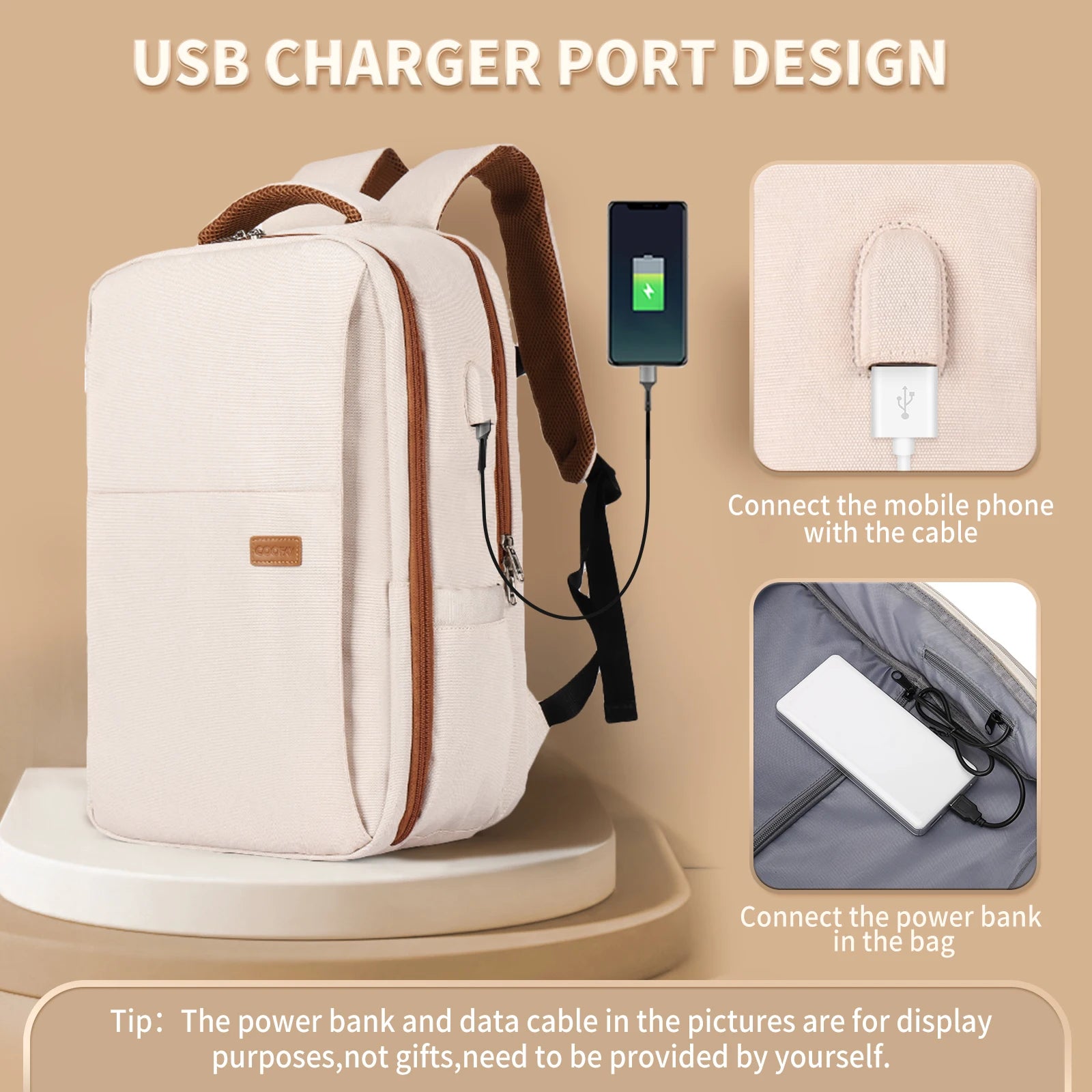 Reisetauglicher Laptop-Rucksack – Von Fluggesellschaften zugelassenes Design