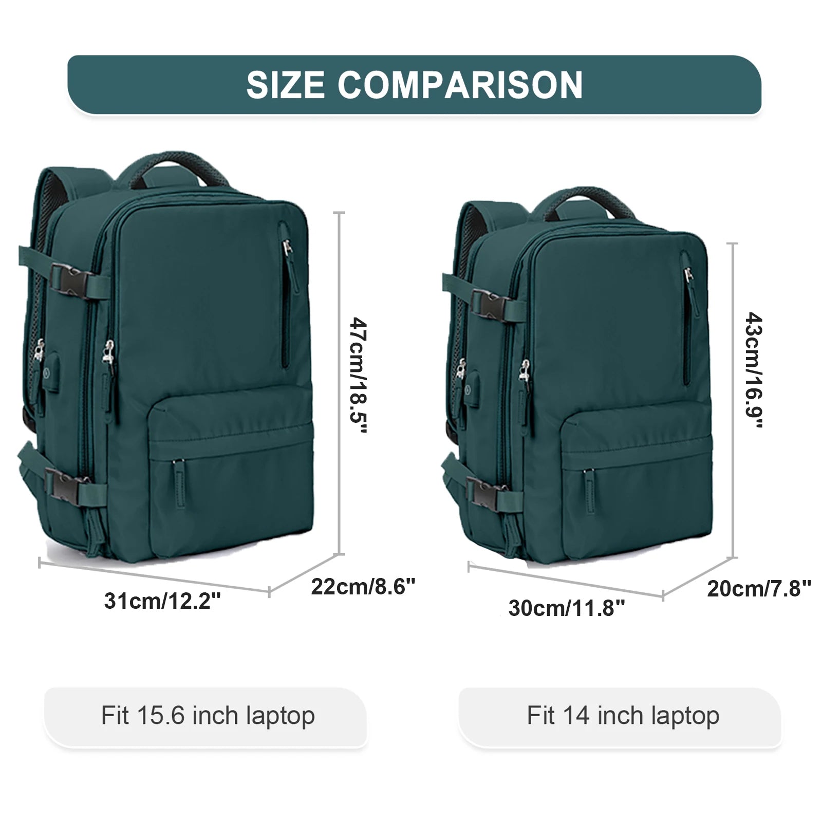 Flugtauglicher Reiserucksack – 35 l Handgepäck-Wochenendrucksack, wasserdicht