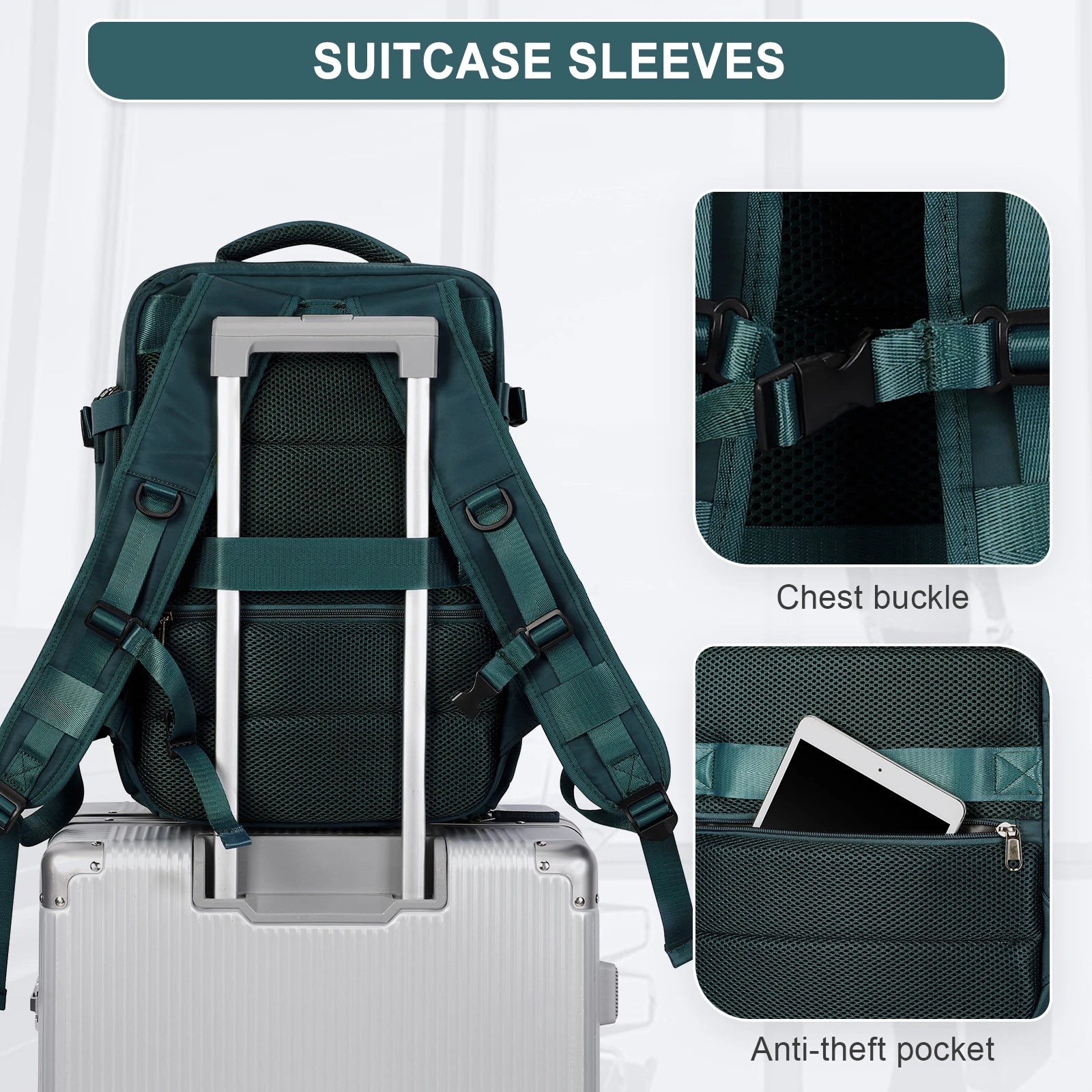 Flugtauglicher Reiserucksack – 35 l Handgepäck-Wochenendrucksack, wasserdicht