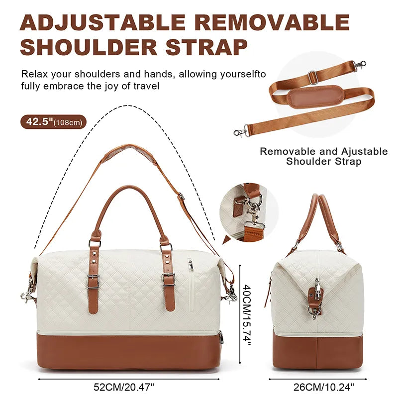 Weekender-Tasche mit großem Fassungsvermögen für Damen