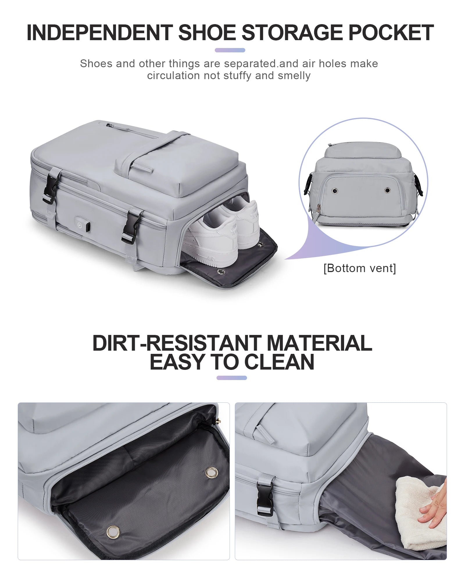 Eleganter Business-Reiserucksack mit USB-Anschluss