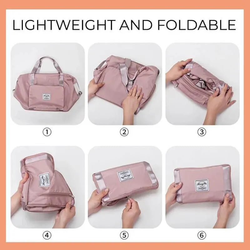 Sleek Sapphire: Mehrzweck-Reisetasche zum Zusammenklappen
