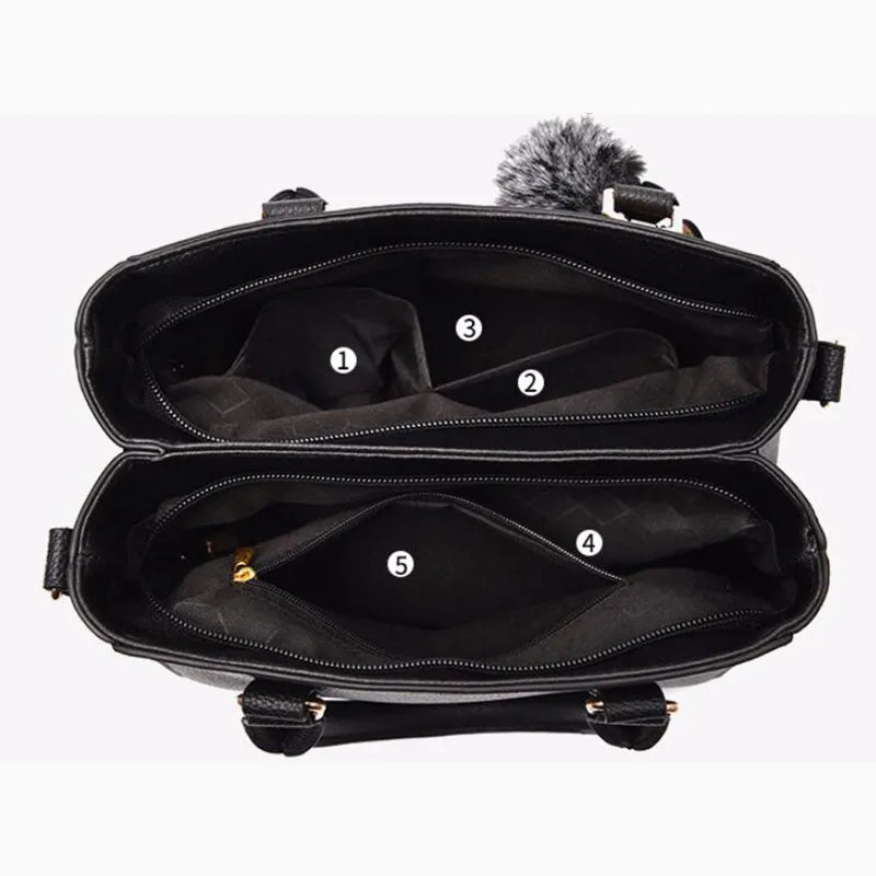 Elegante bestickte Umhängetasche mit Anhänger