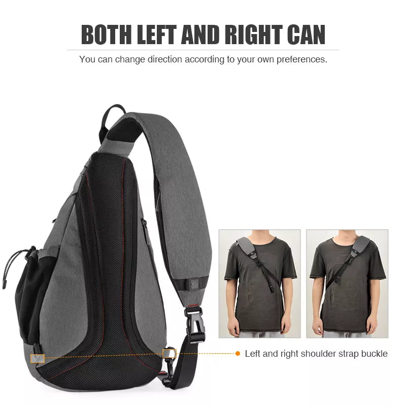 Technisch versierter Sling-Rucksack mit USB-Anschluss